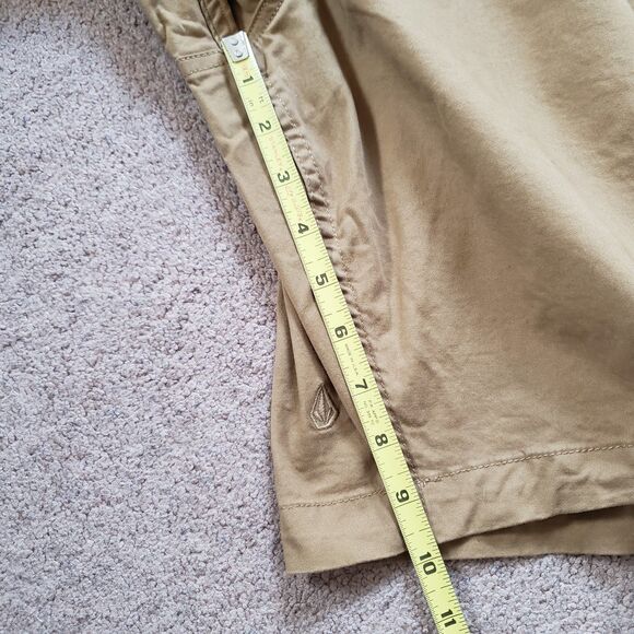 Volcom Skateboarding Stretch Comfort Size 38 Mens Brown Lightweight Chino Shorts - Picture 6 of 8